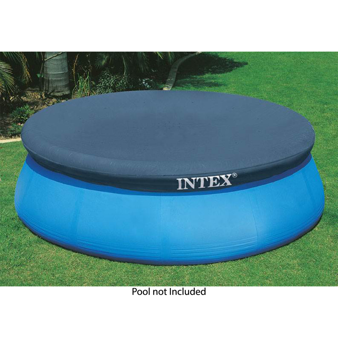 Intex 28020E 7.3 Feet Easy Set Swimming Pool Debris Vinyl Cover Tarp, Blue