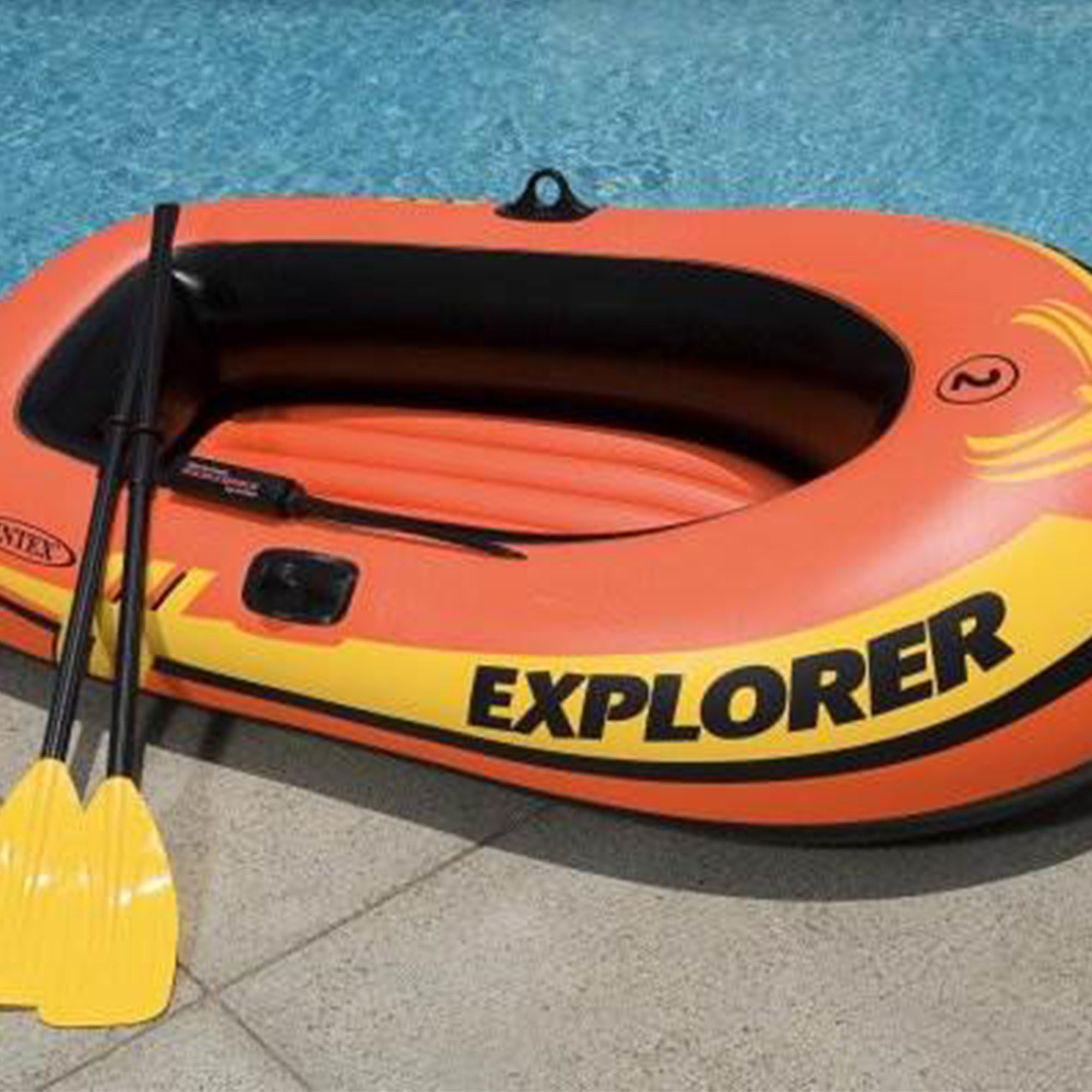 Intex Explorer 200 Inflatable Two Person Raft Boat Set - VMInnovations