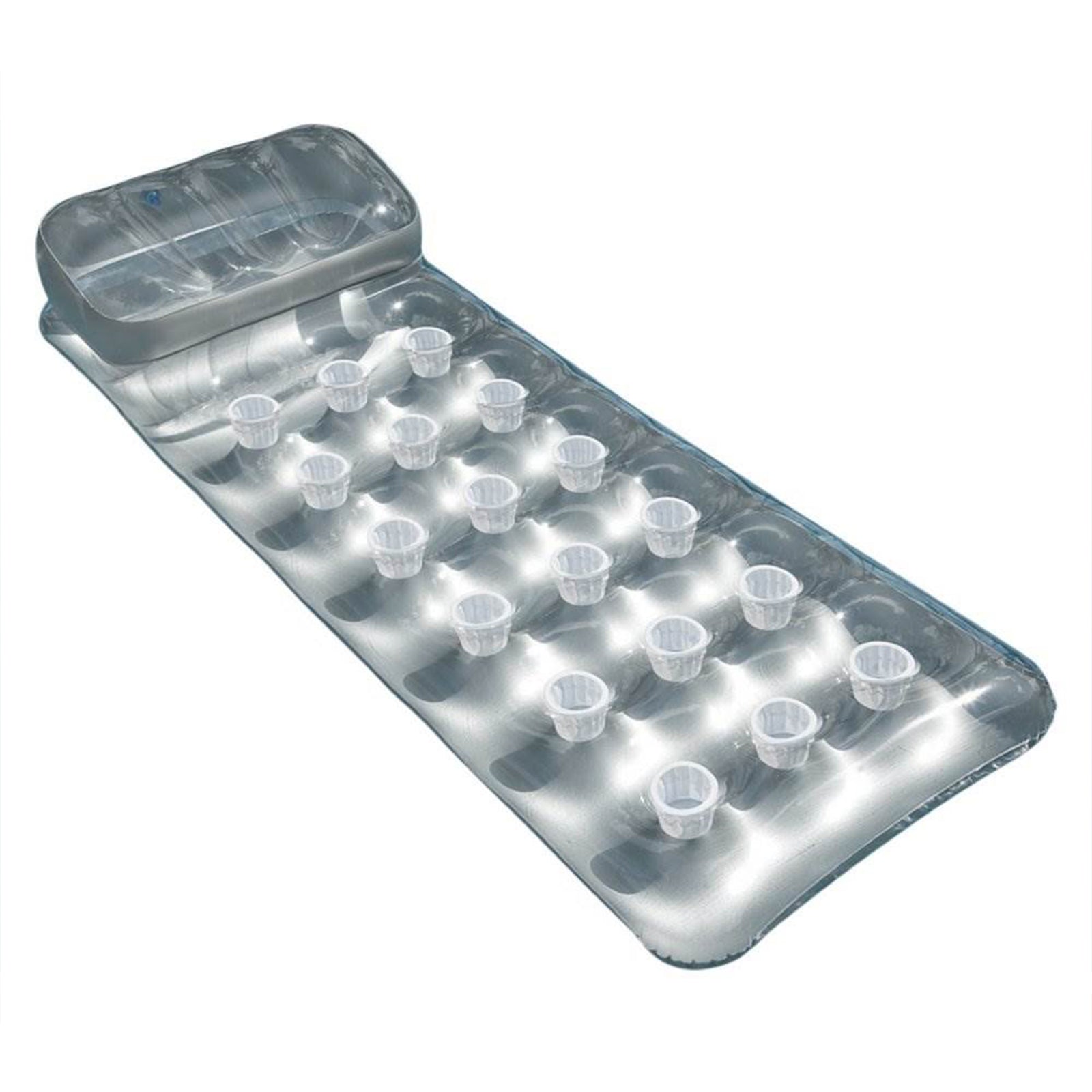 Intex 18-Pocket French Mattress Suntanner Pool Lounger Float w/ Headrest 58894EP - VMInnovations