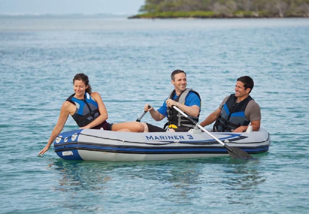 Intex Mariner 3-Person Inflatable River/Lake Dinghy Boat & Oars Set | 68373EP - VMInnovations