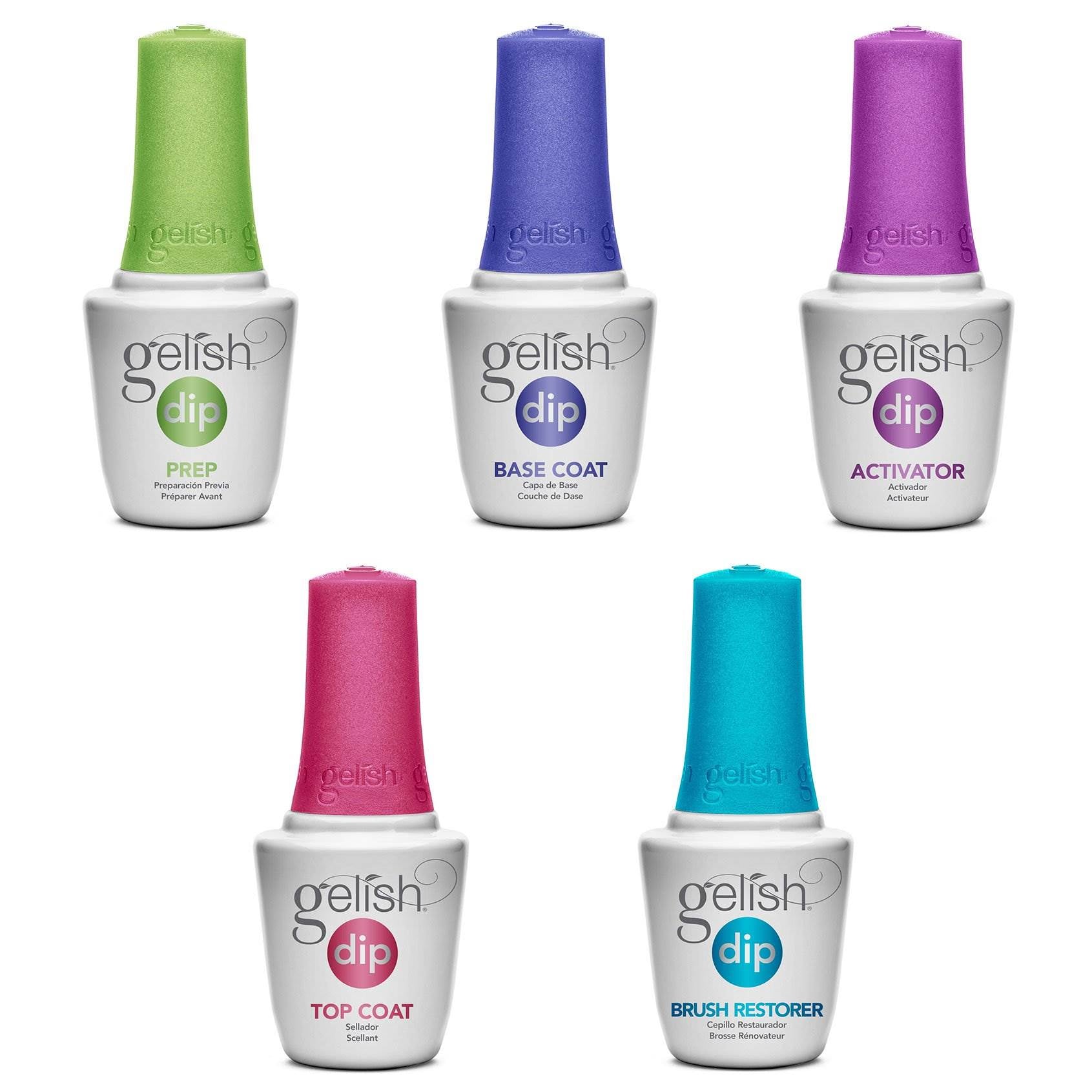 Gelish Soak Off Polish Manicure Set Starter Kit with Acrylic Powder Nail Dip Set - VMInnovations