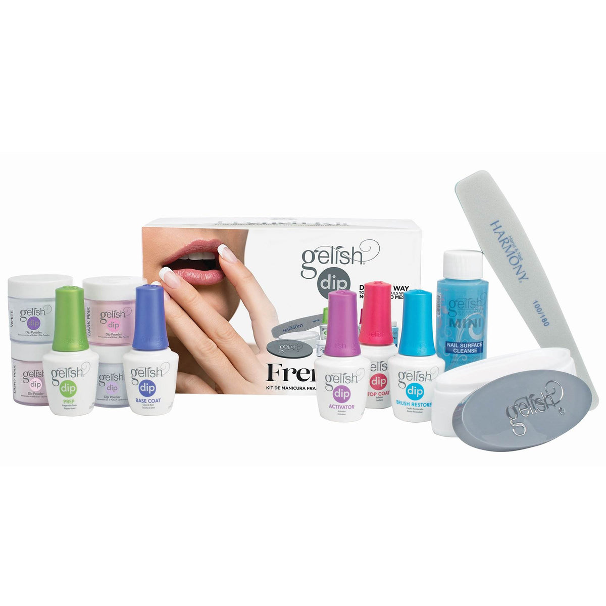 Gelish Soak Off French Tip Acrylic Powder Nail Dip System Manicure Kit(Open Box)