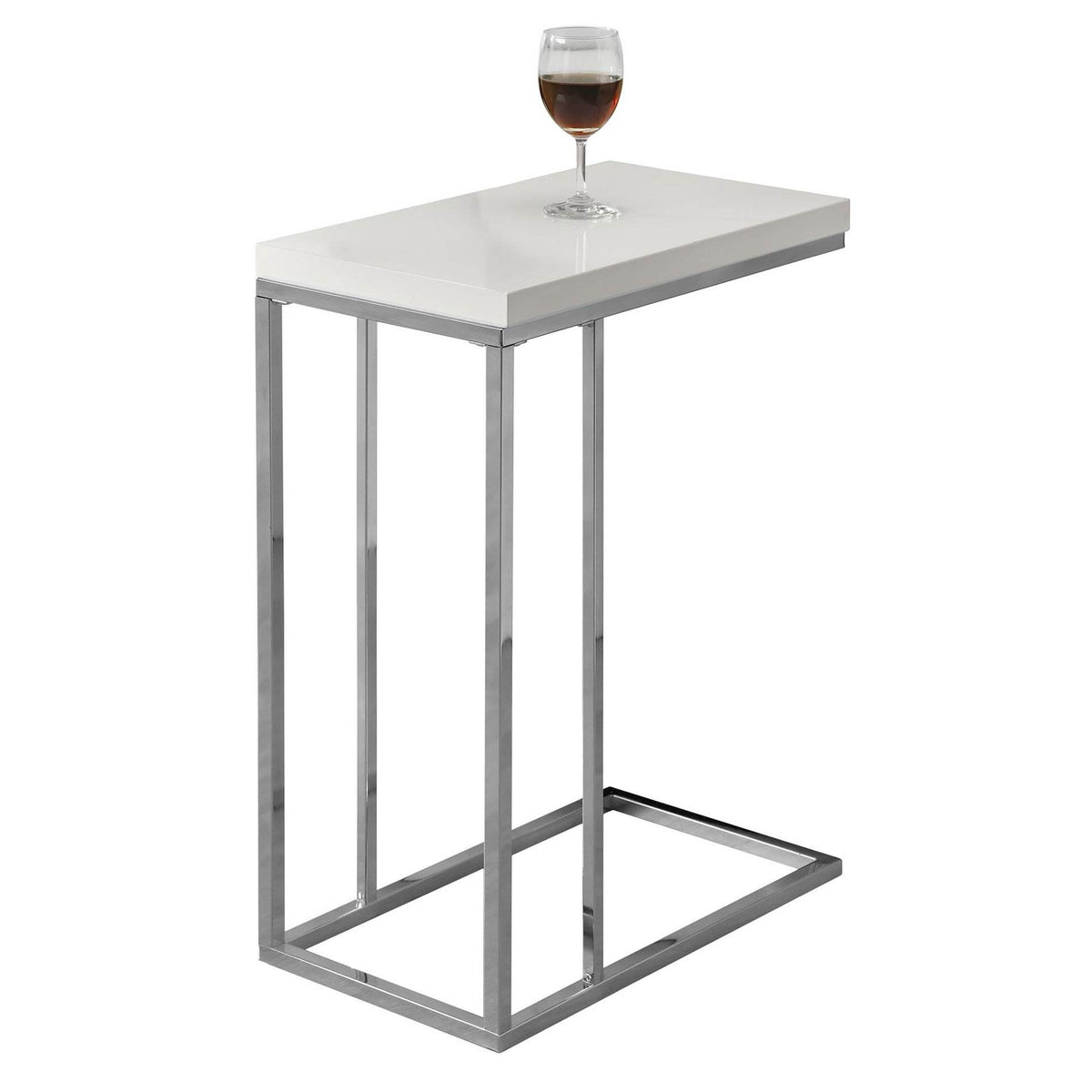 Monarch Specialties Contemporary Accent Rectangular End Table, White (Open Box)