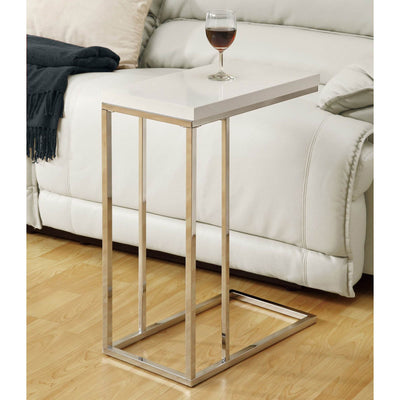 Monarch Specialties Contemporary Accent Rectangular End Table, White (Open Box)