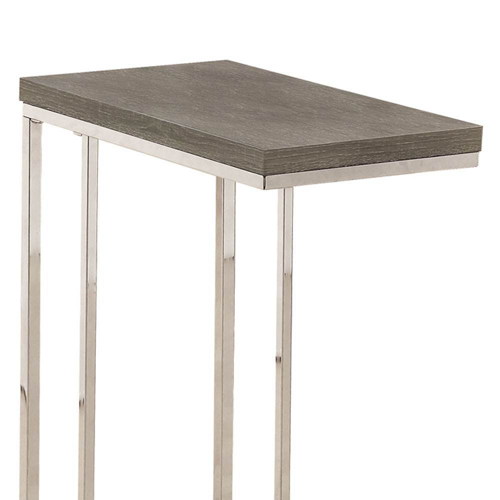 Monarch Specialties Contemporary Accent Rectangular Side End Table, Dark Taupe