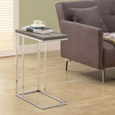 Monarch Specialties Contemporary Accent Rectangular Side End Table, Dark Taupe