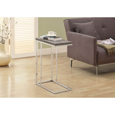 Monarch Specialties Accent Rectangular Side End Table, Dark Taupe (Used)