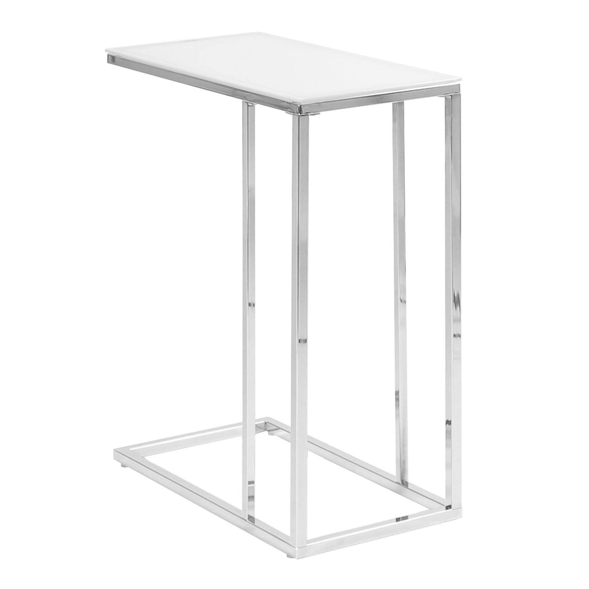 Monarch Specialties Accent Rectangular Frosted Glass Side End Table (Open Box)
