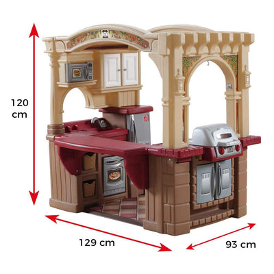Step2 Grand Walk In Kitchen and Grill Large 103 Piece Kids Playset Toy, Ages 2+