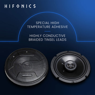 Hifonics Zeus ZS65CXS 6.5 Inch 3 Way 300W Shallow Mount Coaxial Speakers, Pair - VMInnovations