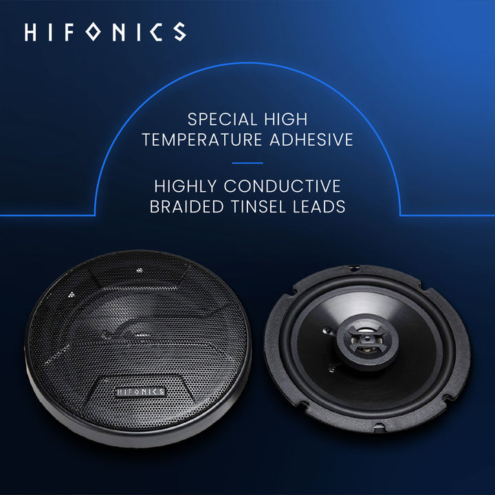 Hifonics Zeus ZS65CXS 6.5 Inch 3 Way 300W Shallow Coaxial Speakers, 2 Pack