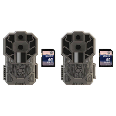 Stealth Cam 30MP High Res 4K HD No Glo Game Trail Camera, 2 Pack + 8GB SD Cards - VMInnovations