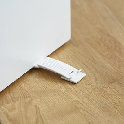 BabyDan Home Safety 2 Way Rubber Under Door Stop Wedge Stopper, White (Open Box)