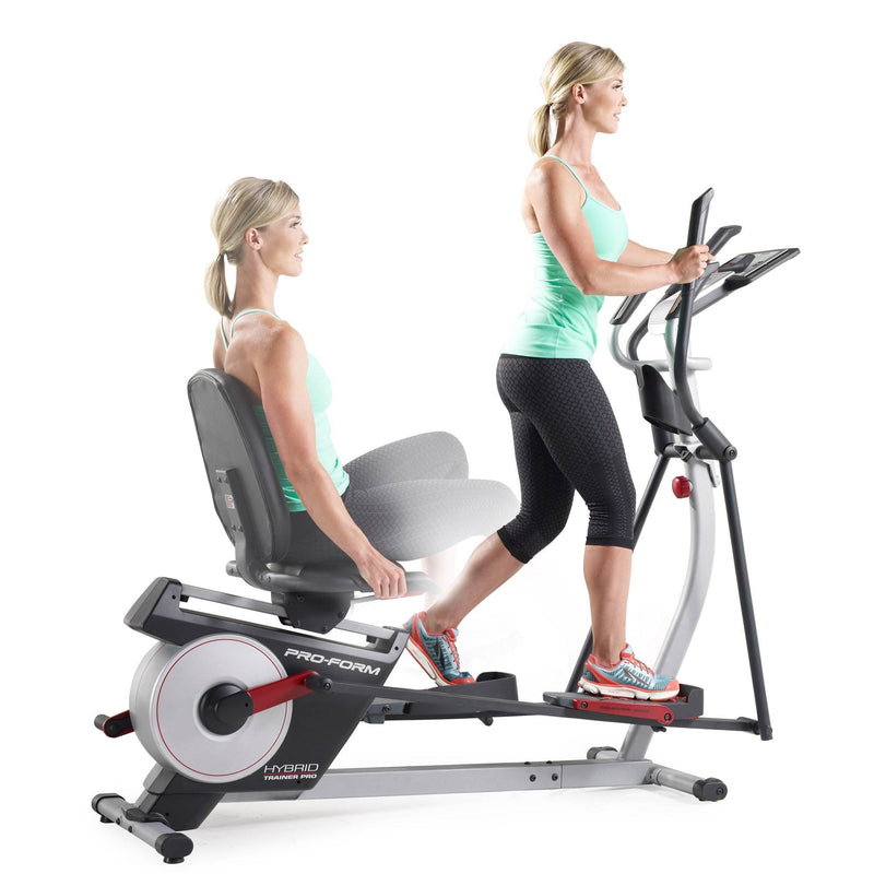 ProForm Hybrid Trainer Pro Crossover Cardio Exercise Bike/Elliptical + Floor Mat