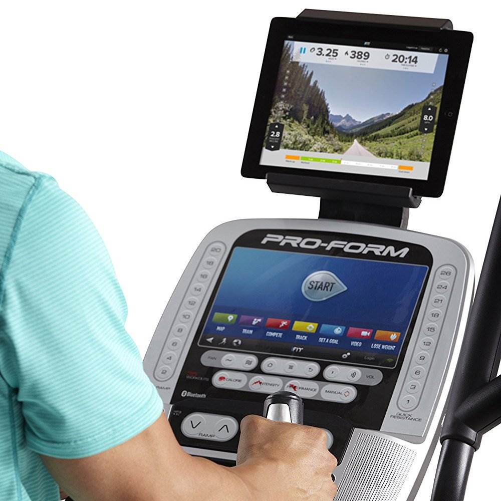ProForm Pro 16.9 iFit Coach Front Drive Elliptical with Touchscreen + Floor Mat