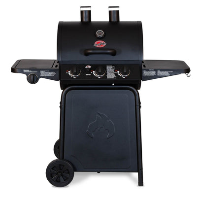 Char Griller 3-Burner Grillin' Pro Propane Gas Grill + Full Length Grill Cover