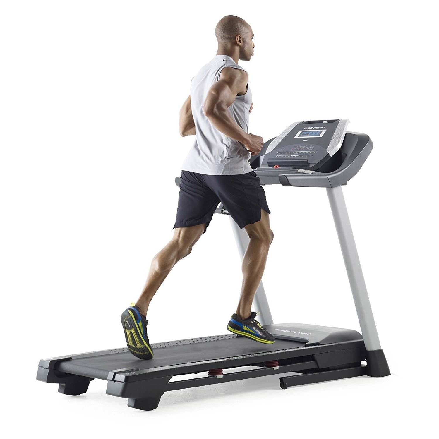 ProForm 505 CST Space Saving Folding Incline Treadmill with ProShox + Floor Mat