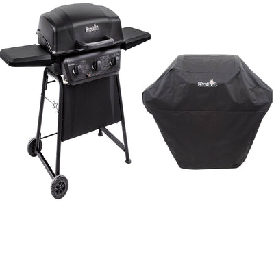 Char-Broil 3 Burner Barbecue Cooking Propane Grill + 3 Burner Heavy Duty Cover - VMInnovations