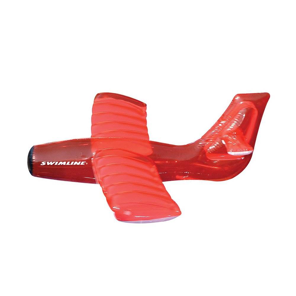 Swimline Kids Inflatable Airplane Glider Swimming Pool Toy Float, Red | 90235