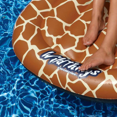 Swimline 90353 Wild Things Inflatable Giraffe Print Pool Float Lounger Mat - VMInnovations