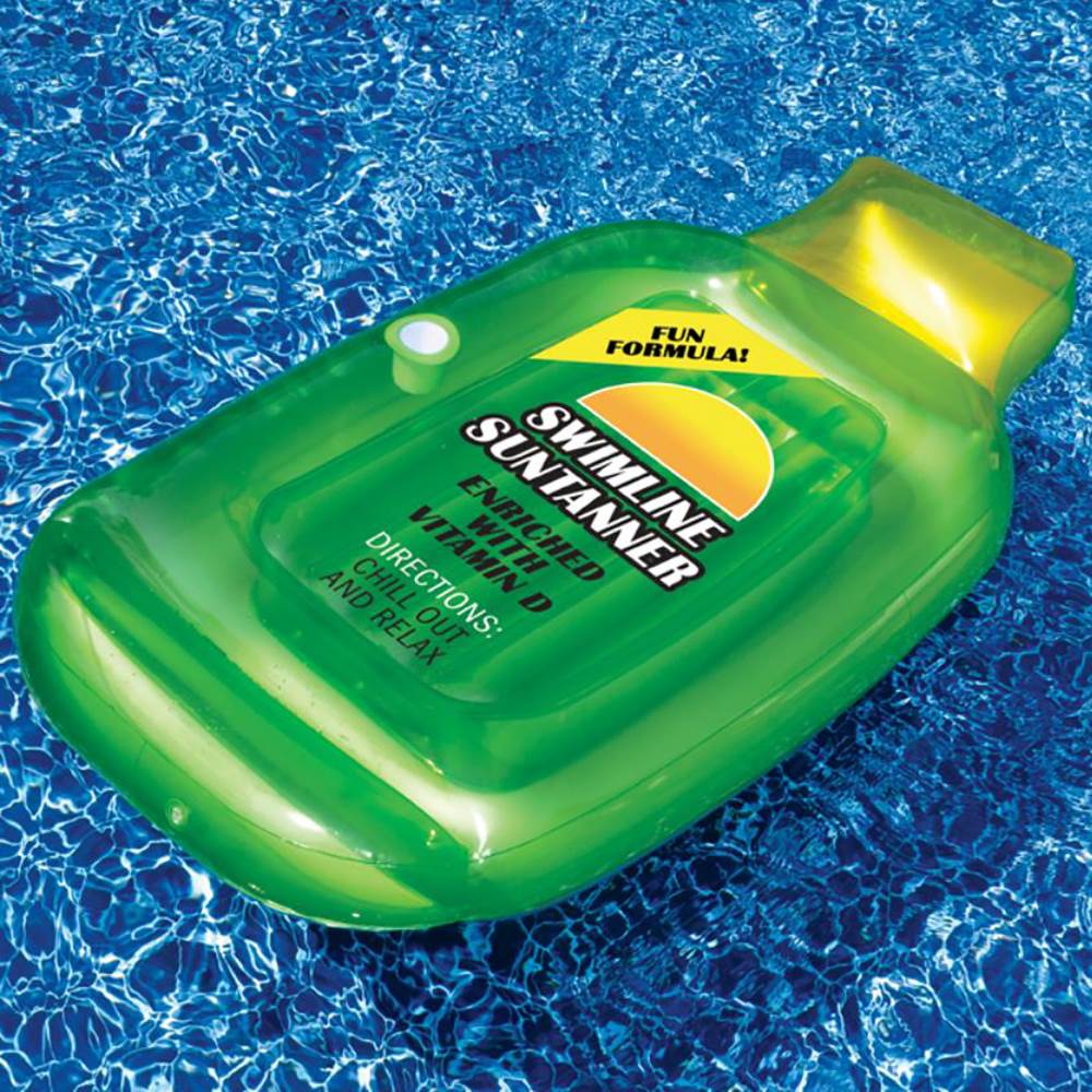 Swimline Inflatable Suntanner Tan Lotion Bottle Swimming Pool Float Raft | 90606 - VMInnovations