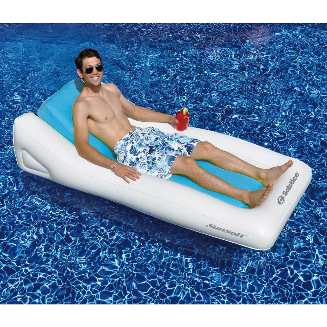 Swimline Inflatable SunSoft Hybrid Ride On Swimming Pool Float Raft Lounge Chair