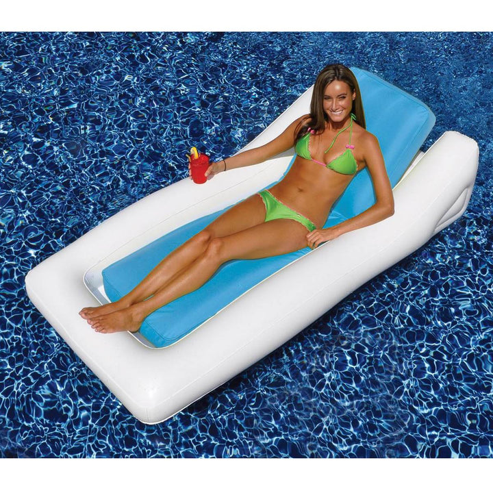 Swimline Inflatable SunSoft Hybrid Ride On Swimming Pool Float Raft Lounge Chair