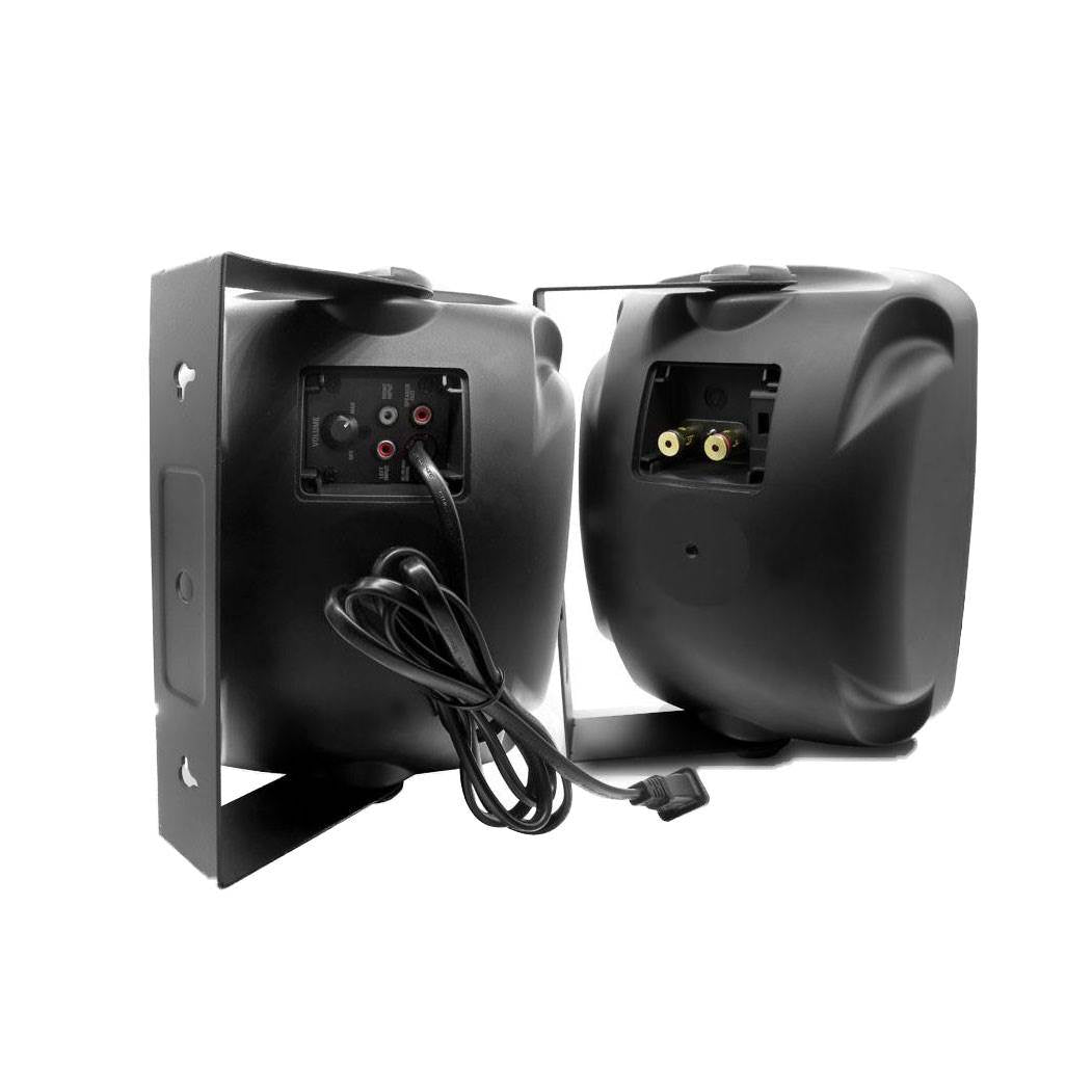 Pyle 5.25" 600 Watt Indoor Outdoor Waterproof Bluetooth Black Speaker Pair(Used) - VMInnovations