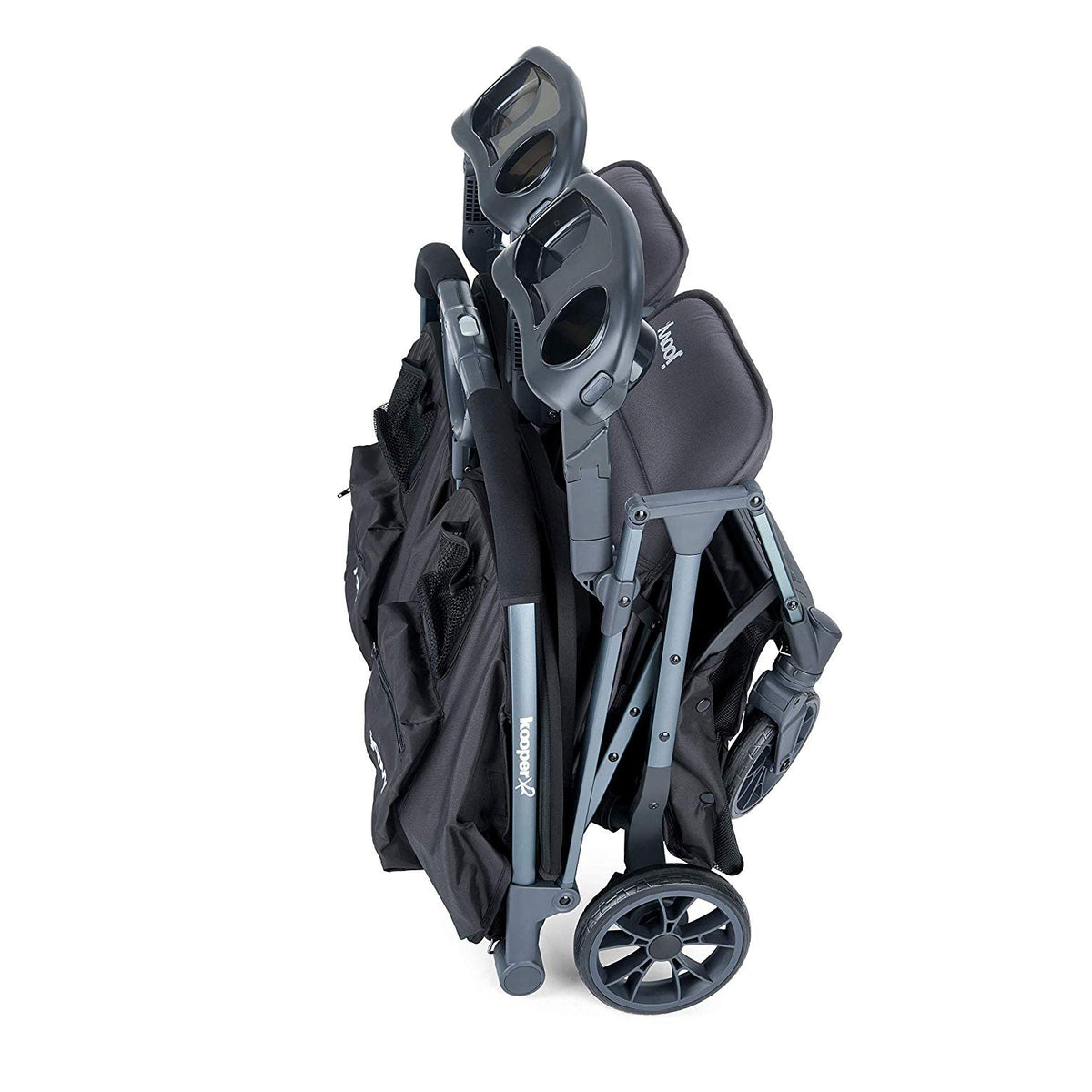 Joovy X2 Double Folding Adjustable Recline Portable Stroller, Gray (Open Box)