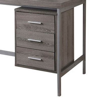 Monarch Specialties 60" Modern Home Office Computer Desk w/ Drawers, Dark Taupe