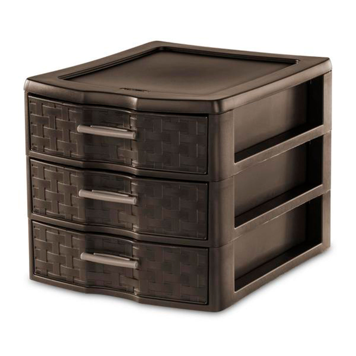 Sterilite Medium Weave Craft Office Supplies 3 Drawer Storage Organizer (8 Pack)