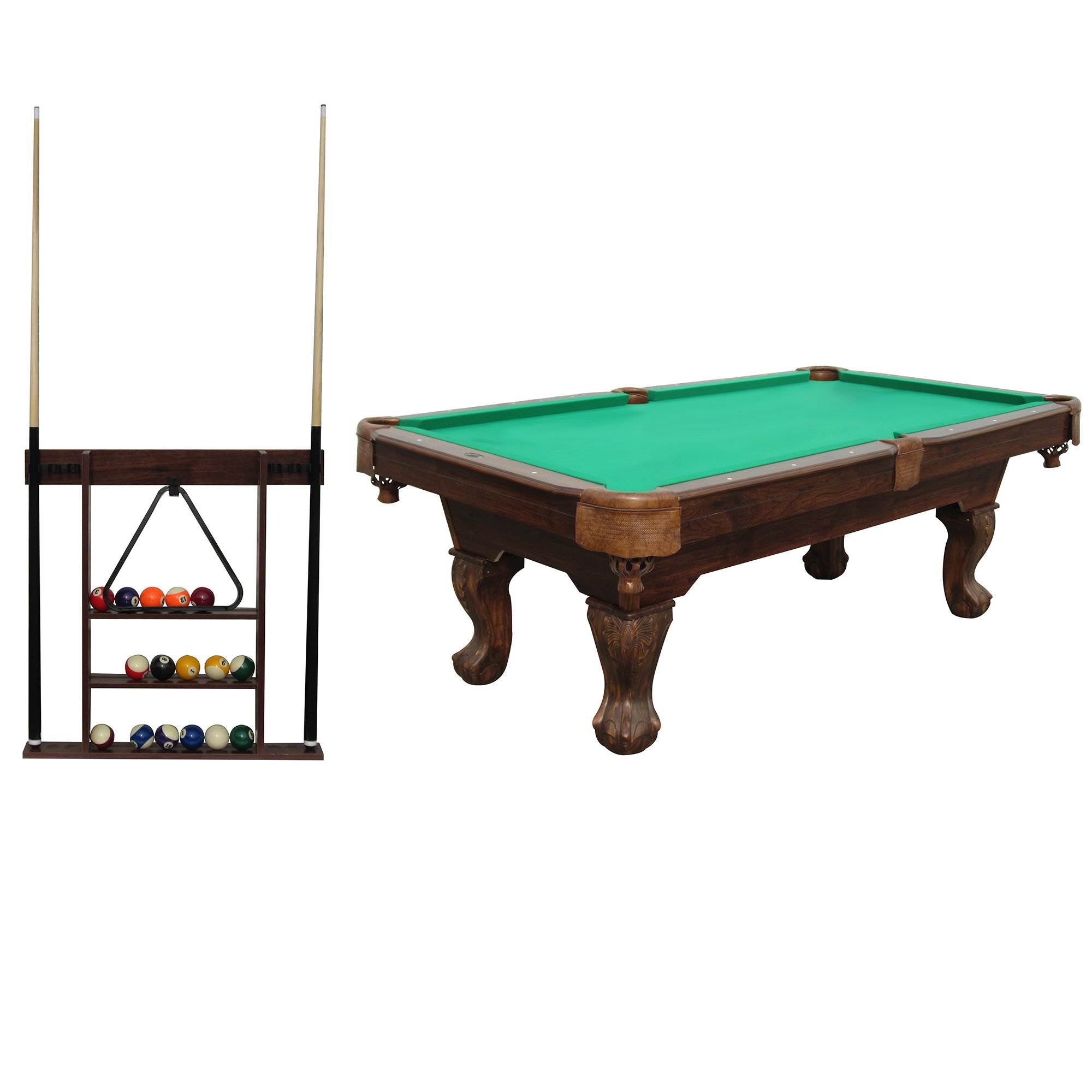 Sportcraft 7.5' Pool Table w Cue Rack & Accessories (Certified Refurbished)