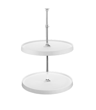 Rev-A-Shelf 18'' Lazy Susan Full-Circle Polymer 2-Shelf, White, 6012-18-11-52