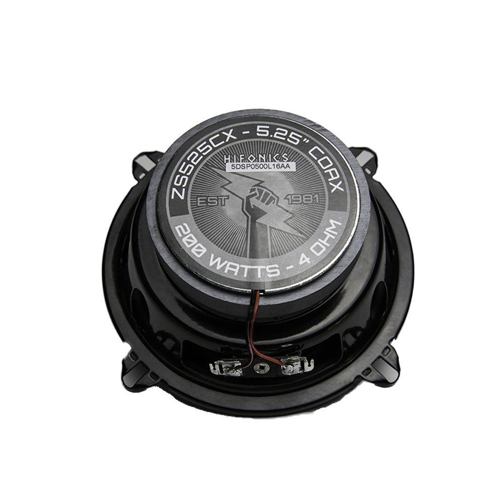 Hifonics Zeus 200 Watts 5.25 Inch 2 Way 4 Ohm Coaxial Speakers ZS525CX (4 Pack)