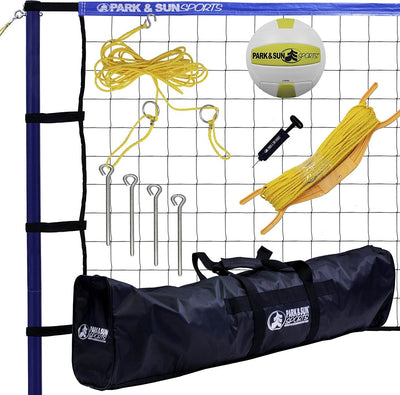 Park & Sun Spiker Sport Steel Blue Volleyball Net Set w/ Bag (For Parts)