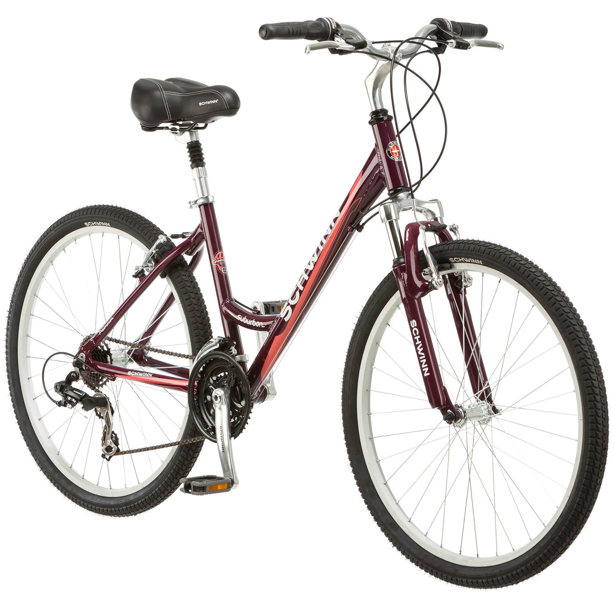 Schwinn Womens 21 Speed Suburban CS 26" Comfort Cruiser Hybrid Bike (Open Box)