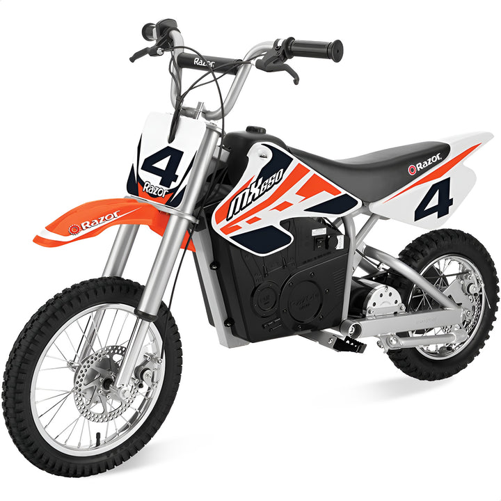 Razor MX650 Dirt Rocket High-Torque Electric Motocross Dirt Bike, 17 MPH, Orange