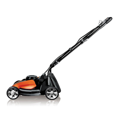 Worx 14 in Deck, 24 Volt Battery Electric Walk Behind Push Lawn Mower | Open Box