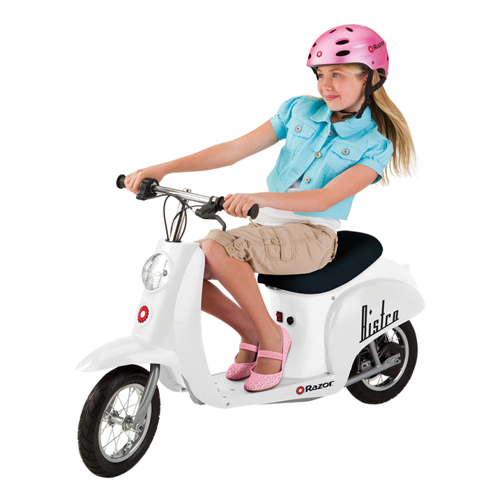 Razor Pocket Mod Mini Euro 24 Volt 250 Watt Electric Scooter, White (Open Box)