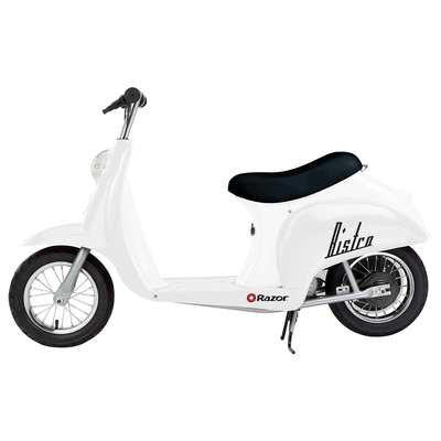 Razor Rechargeable Ride-on Scooter + Bicycle Helmet + Elbow & Knee Pad Set