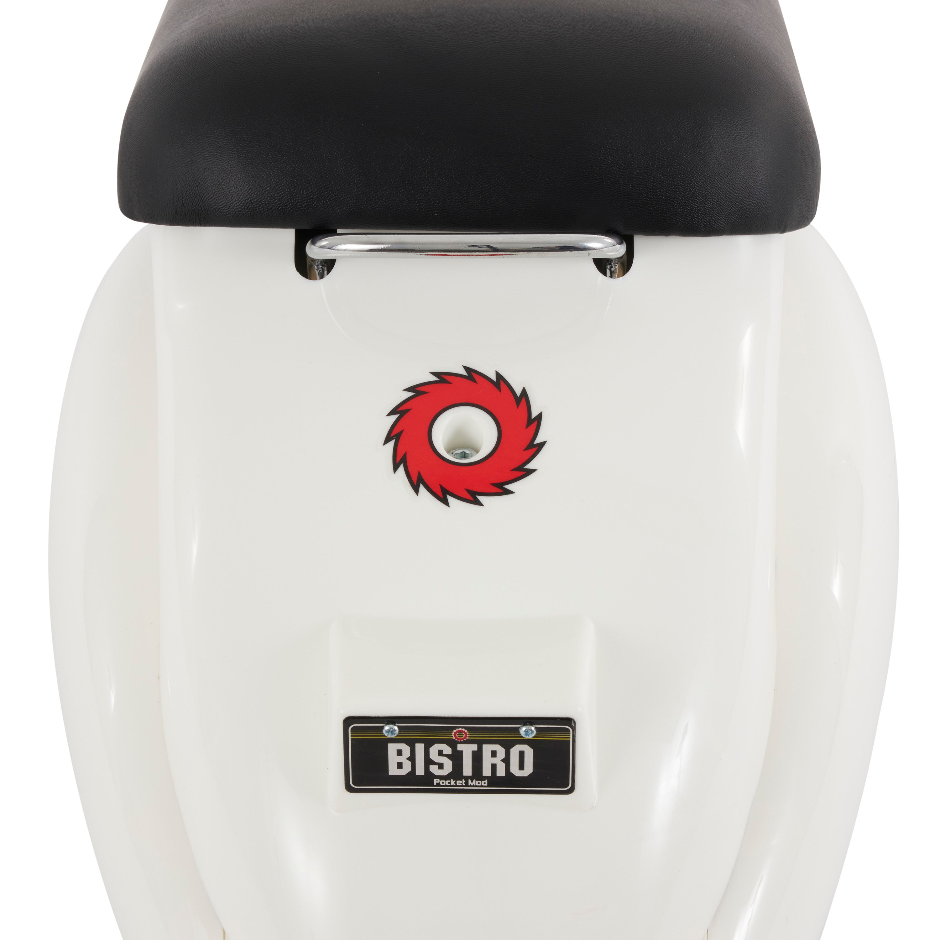 Razor Pocket Mod Miniature Euro 24V 250W Electric Retro Scooter, White w/ Helmet