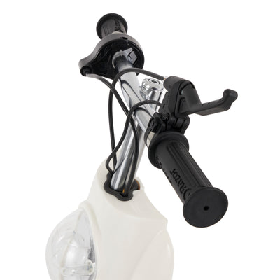 Razor Pocket Mod Miniature Euro 24V 250W Electric Retro Scooter, White w/ Helmet