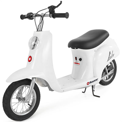 Razor Pocket Mod Miniature Euro 24V 250W Electric Retro Scooter, White (Used) - VMInnovations