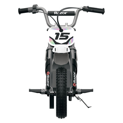 Razor MX400 Dirt Rocket 24V Electric Toy Motocross Dirt Bike, White (2 Pack)