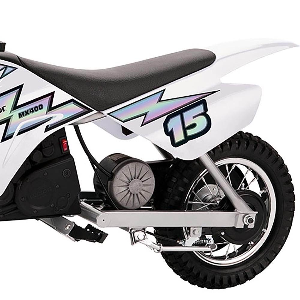 Razor MX400 Dirt Rocket 24V Electric Dirt Bike, Helmet, & Elbow & Knee Pad Set