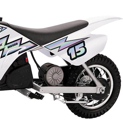 Razor MX400 Dirt Rocket 24V Electric Dirt Bike, Helmet, & Elbow & Knee Pad Set