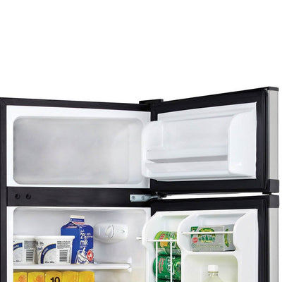 Danby 3.1 Cubic Feet 2 Door Glass Shelf Compact Steel Refrigerator (Open Box)
