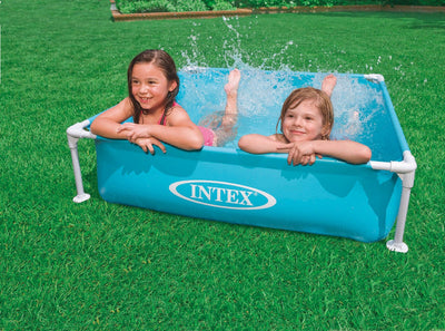 Intex Mini Frame Kiddie 4 x 4 Foot Beginner Frame Pool, Blue (Open Box) (4 Pack)