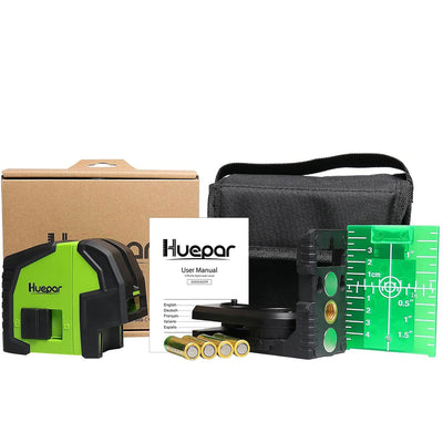 Huepar 8300G 3 Point 90 Degree Self Leveling Green Beam Laser Level (Used)