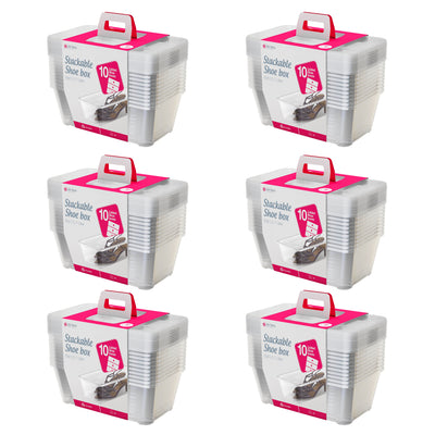 Life Story 5.7 Liter Clear Shoe/Closet Storage Box Stacking Container (60 Boxes)